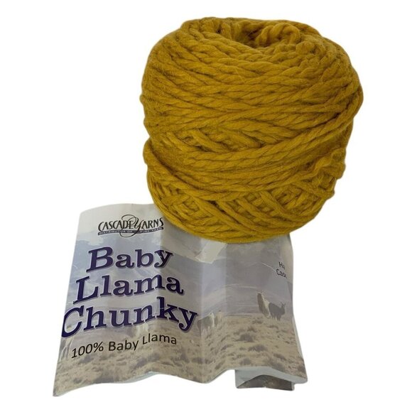 Cascade Yarns Baby Llama Chunky 100g/109yds - Mustard Gold No 16 ONE Ball - Picture 1 of 6